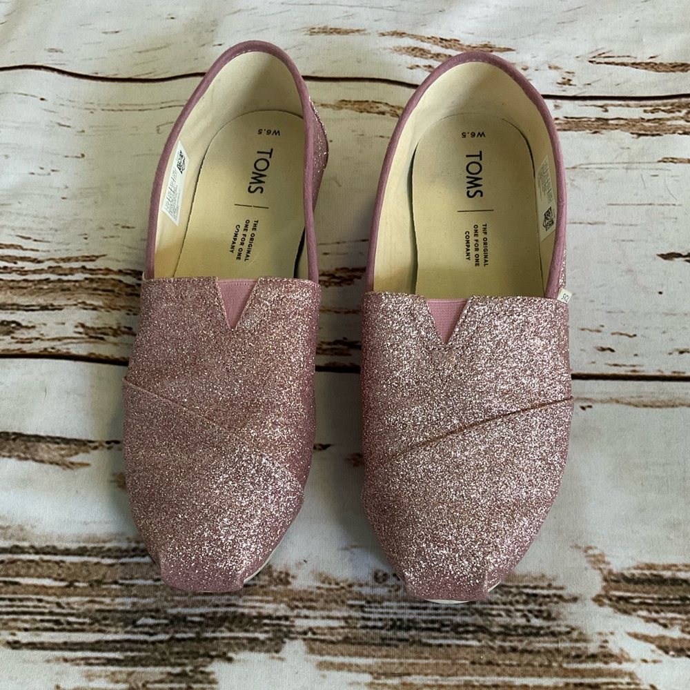 TOMS VENICE COLLECTION‎ ROSE GLOW IRIDESCENT GLITTER DISCONTINUED